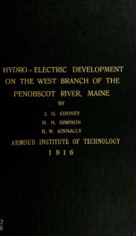 Proposed hydroelectric development on the west branch of the Penobscot River, Maine_cover