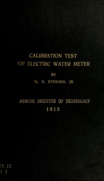 Calibration test of electric water meter_cover