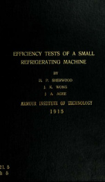 Efficiency and capacity tests of a small absorption refrigerating machine_cover