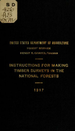 Instructions for making timber surveys in the national forests;_cover