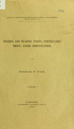 Feeding and rearing fishes, particularly trout, under domestication_cover