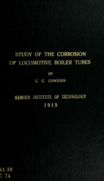 A study of the corrosion of locomotive boiler tubes_cover