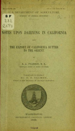 Notes upon dairying in California and the export of California butter to the Orient_cover