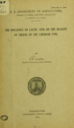 The influence of lactic acid on the quality of cheese of the Cheddar type_cover