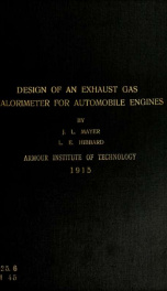 Design of an exhaust gas calorimeter for automobile engines_cover