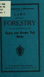 Laws relating to forestry and the suppression of the gypsy and brown-tail moths_cover