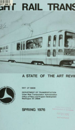 Light rail transit : a state of the art review_cover