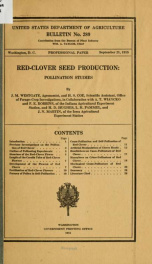 Red clover seed production: pollination studies_cover