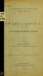 Sweet cassava: its culture, properties and uses_cover