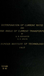 Determination of current ratio and phase angle of current transformers_cover