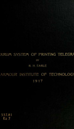 The Morkrum system of printing telegraphy_cover