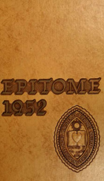 Epitome: Yearbook 1952 76_cover