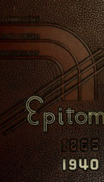 Epitome: Yearbook 1940 64_cover