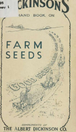 Dickinson's hand book on farm seeds_cover