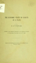 The economic status of insects as a class_cover