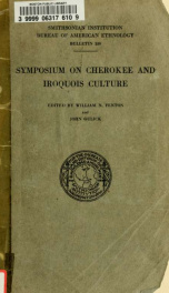 Symposium on Cherokee and Iroquois Culture; [papers]_cover