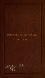 Memoir and correspondence relating to political occurrences in June and July 1834_cover