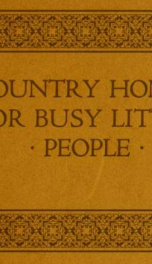 Country homes for busy little people_cover