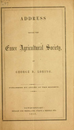 Address before the Essex Agricultural Society_cover