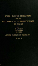 Proposed hydro-electric development on the west branch of the Penobscot River in Maine_cover