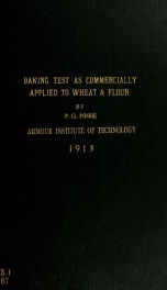 Some observations on the baking test as commercially applied to wheat and flour_cover