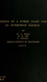 Design of a power plant for an interurban railway capacity 16,000 kVA_cover