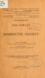 Reconnoissance soil survey of Marinette county_cover