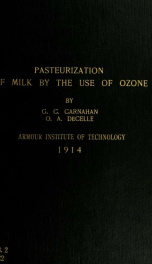 Pasteurization of milk by the use of ozone_cover