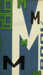 The "M" book of the University of Maryland 1969/1970_cover