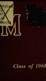 The "M" book of the University of Maryland 1957/1958_cover