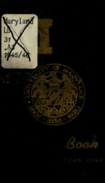 The "M" book of the University of Maryland 1945/1946_cover