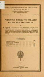 Poisonous metals on sprayed fruits and vegetables_cover