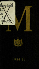 The "M" book of the University of Maryland 1934/1935_cover