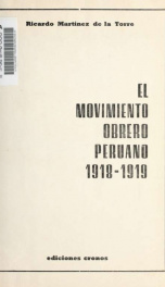 El movimiento obrero peruano 1918-1919_cover