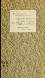 Recognition service at Lower Street chapel, Islington, on Wednesday, February 23, 1848, on the occasion of the Rev. Henry Marchmont : being publicly recognised as pastor of the church_cover