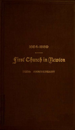 The commemorative services of the First church in Newton, Massachusetts_cover