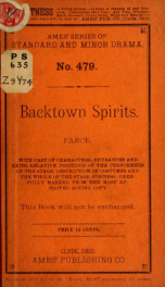 Backtown spirits .._cover