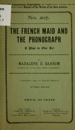 The French maid and the phonograph .._cover