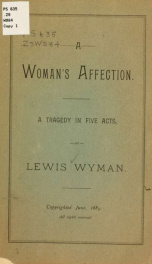 A woman's affection .._cover