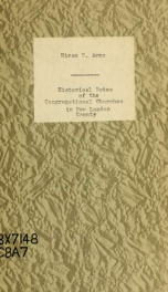 Historical notes of the Congregational churches in New London county : from 1836 to 1869_cover