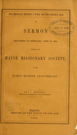 The Christian ministry : a work for the Gospel's sake_cover