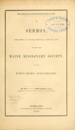 The preaching of the cross the power of God : a sermon, delivered at South Berwick, June 26, 1850, before the Maine Missionary Society, at its forty-third anniversary_cover