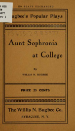 Aunt Sophronia at college .._cover