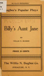 Billy's aunt Jane .._cover
