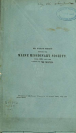 A sermon, delivered in Portland, June 22, 1842, before the Maine Missionary Society, at its thirty-fifth anniversary_cover