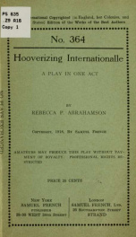 Hooverizing internationalle .._cover