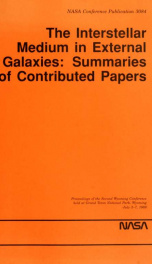 The interstellar medium in external galaxies : summaries of contributed papers_cover