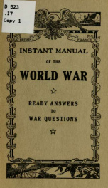 Instant manual of the world war;_cover