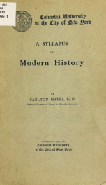 A syllabus of modern history_cover