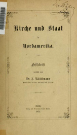 Kirche und staat in Nordamerika_cover